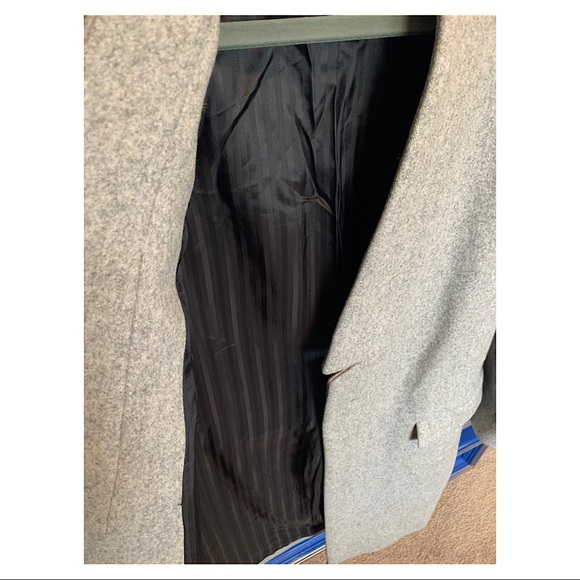 Maje Light Gray Long Wool Coat size 36 US 4 - Picture 4 of 5